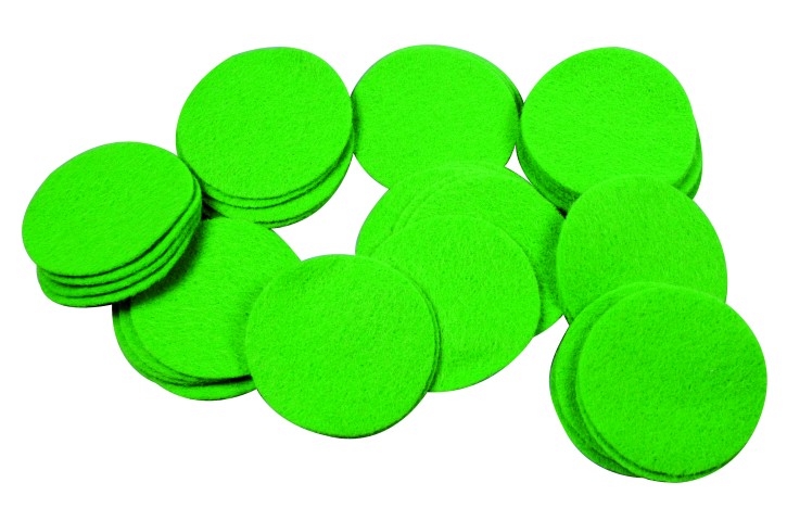 Filzbezüge grün, passend für alle gängigen EEG-Elektroden